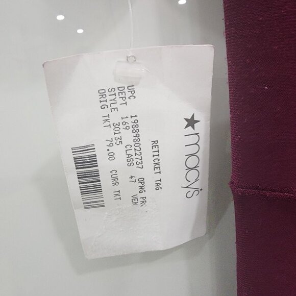 MSK Womens Burgundy Draped Front Midi Dress L - Picture 3 of 4